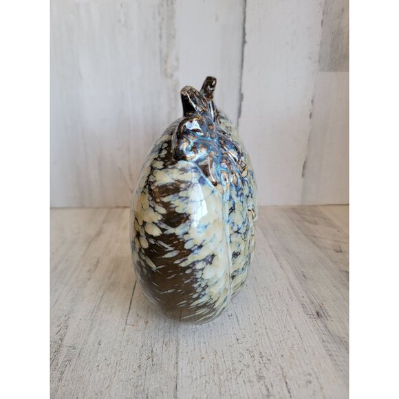 Ceramic pumpkin speckled key light candle Halloween home decor prop figure - Picture 3 of 7